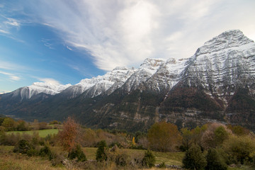 landscape of mountains and blue sky