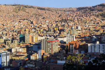 La Paz City view from Killi Killi lookout point, Bolivia