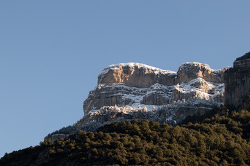 landscape of mountains and blue sky