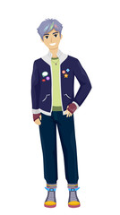 Teen Guy Kpop Outfit Illustration