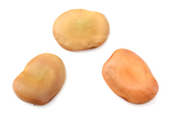 pink kidney beans isolated on white background. top view