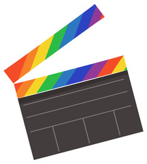 Naklejka premium Clapper Board Lgbt Illustration