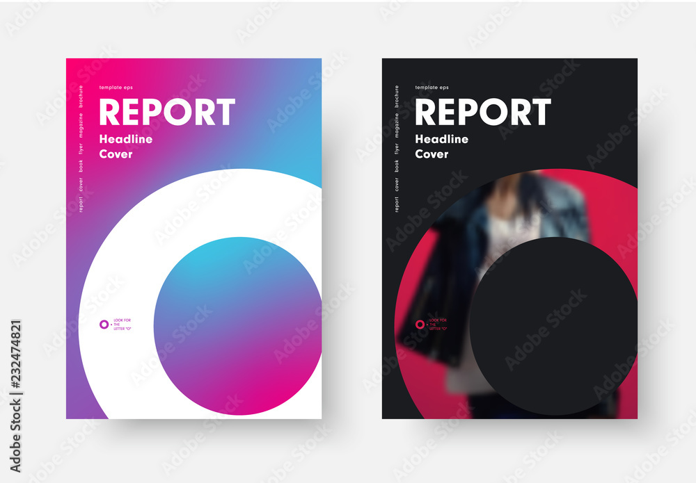 Poster vector modern cover design with letter 