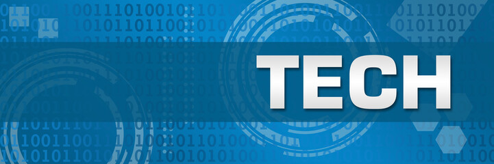 Tech Blue Technology Binary Background 