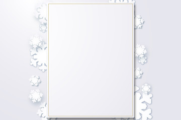 Vorlage f&uuml;r eine Geschenkkarte auf Papierschnee