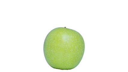 Green apples, white background