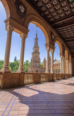 Fototapeta premium Sevilla Spanish square Plaza de Espana
