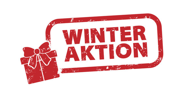 Stempel - Winteraktion Geschenk rot