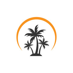 Fototapeta na wymiar Palm tree graphic design template vector illustration