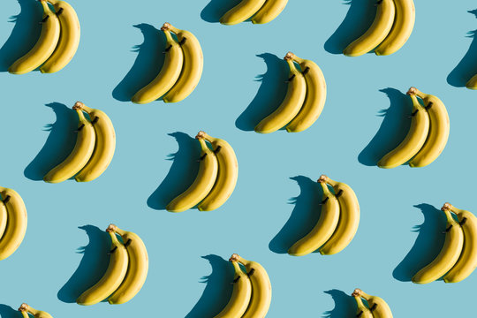D Rendering, bananas with fake eyelashes and a couple backwards composition