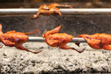 Bird grill.In the oven.Has a delicious taste.