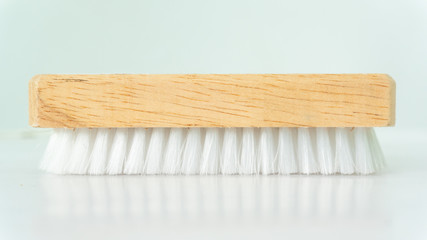 Washing brush use for cleaning cloth on white background
