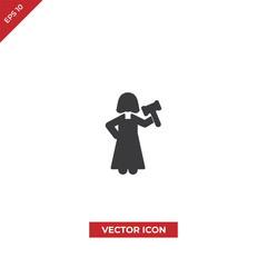 Woman judge vector icon
