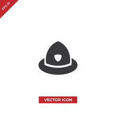 Firefighter hat vector icon