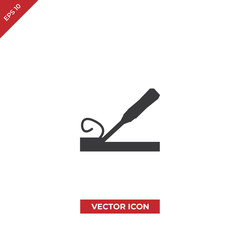 Wood chisel vector icon