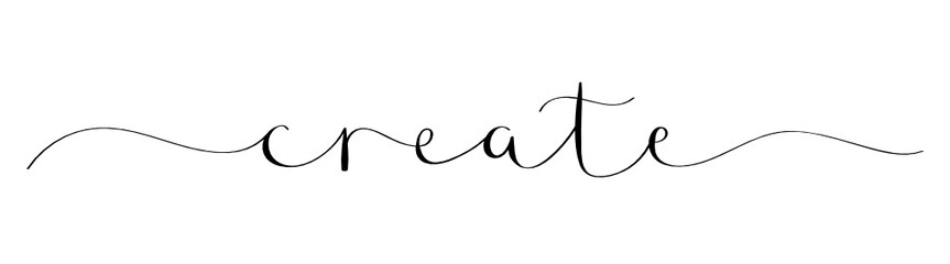 CREATE brush calligraphy banner