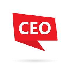 CEO (Chief Executive Officer) acronym on a speach bubble- vector illustration