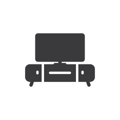 Tv table vector icon