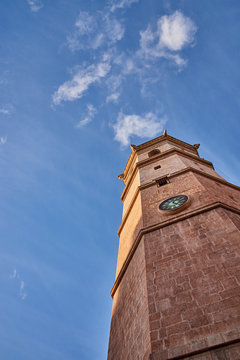 Cathedral of Santa Maria and El Fadri, a bell tower in the city of Castellon de la Plana, Spain