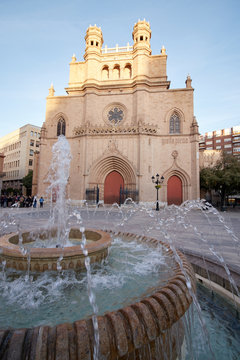 Cathedral of Santa Maria and El Fadri, a bell tower in the city of Castellon de la Plana, Spain