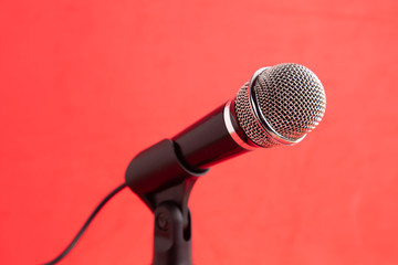 microphone in colorful background