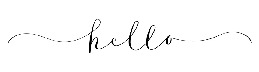 Foto op Plexiglas HELLO brush calligraphy banner © treenabeena