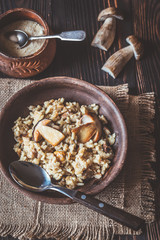 Risotto with porcini mushrooms