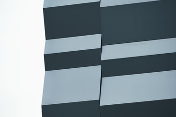 Modern architecture. Grey aluminium facade.