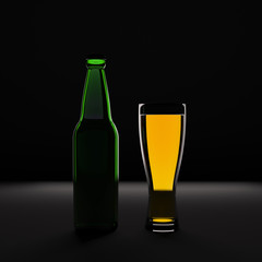 bottle and glass of beer