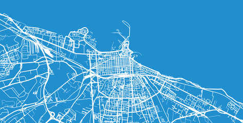 Urban vector city map of Bari, Italy