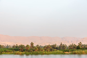 With a ship on the river Nile