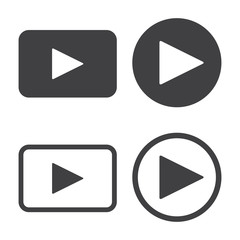 play button icon vector