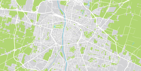 Urban vector city map of Parma, Italy - obrazy, fototapety, plakaty