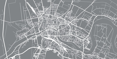 Urban vector city map of Pisa, Italy