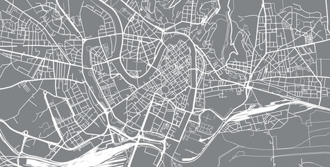 Urban vector city map of Verona, Italy