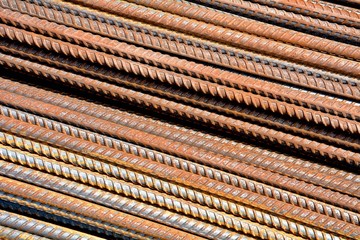rusty steel bars - closeup