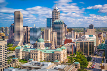 Obraz premium Indianapolis, Indiana, USA Downtown Skyline