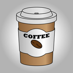 icon coffee with caffeine cup vector image