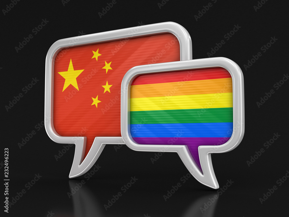 Poster speech bubbles with flags. image with clipping path