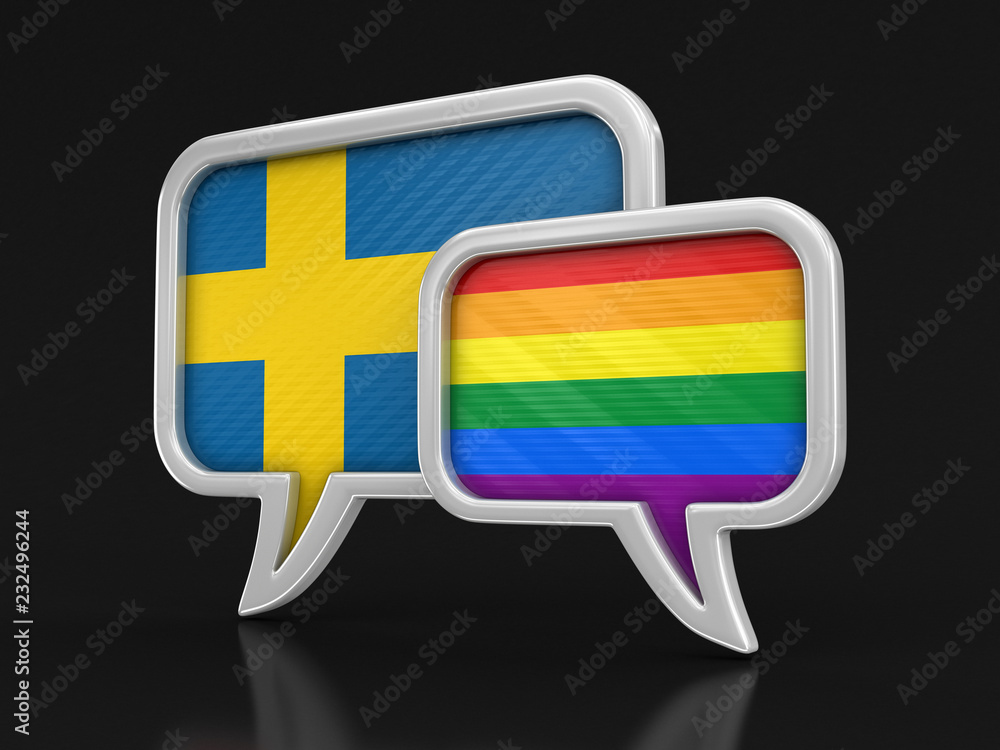 Poster speech bubbles with flags. image with clipping path