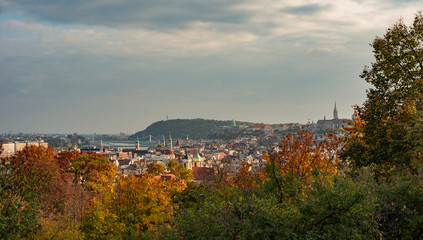Budapest autumn landscape in November