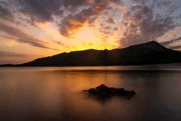 Obraz premium Coucher de soleil en Corse.