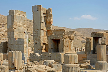 Ruins of the ancient Persian capital city of Persepolis, Iran