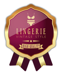 Lingerie Badge with Ribbons
