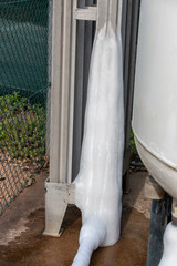 The Side Of A Liquid Oxygen Tank