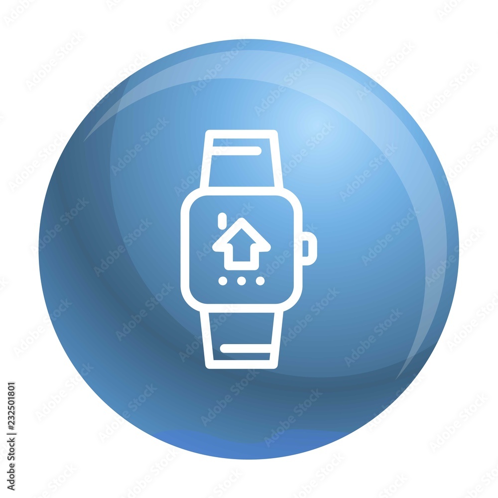 Poster smart watch icon. outline smart watch vector icon for web design isolated on white background