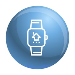 Smart watch icon. Outline smart watch vector icon for web design isolated on white background
