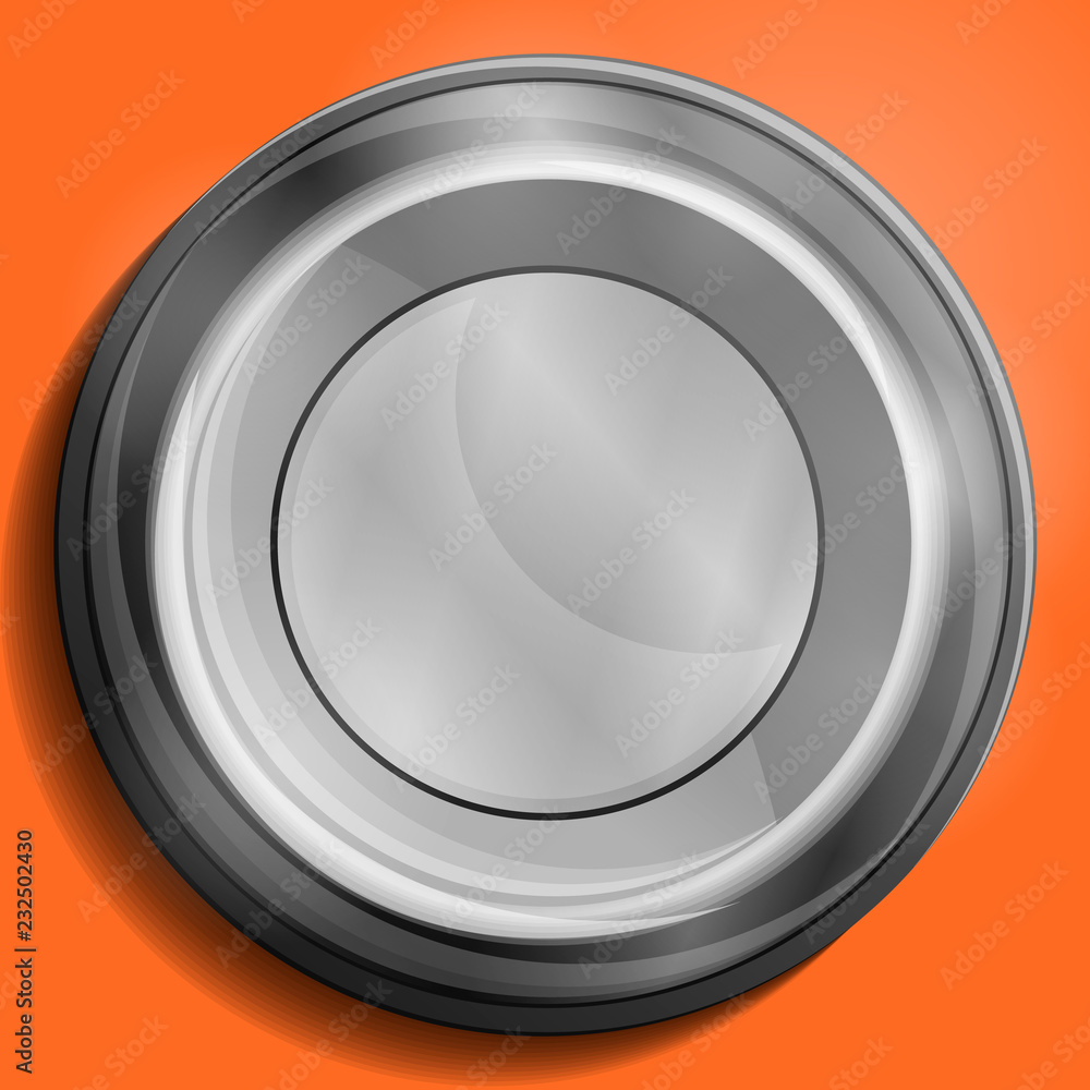 Poster blank gray glossy badge or button vector background for any design