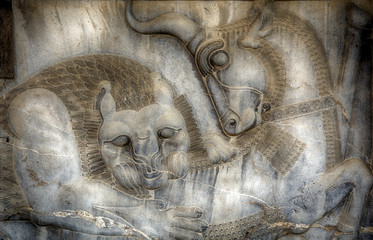 Ruins of the ancient Persian capital city of Persepolis, Iran