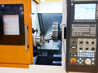 Compact modern lathe with CNC